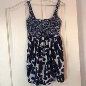 Blue paint textured dress